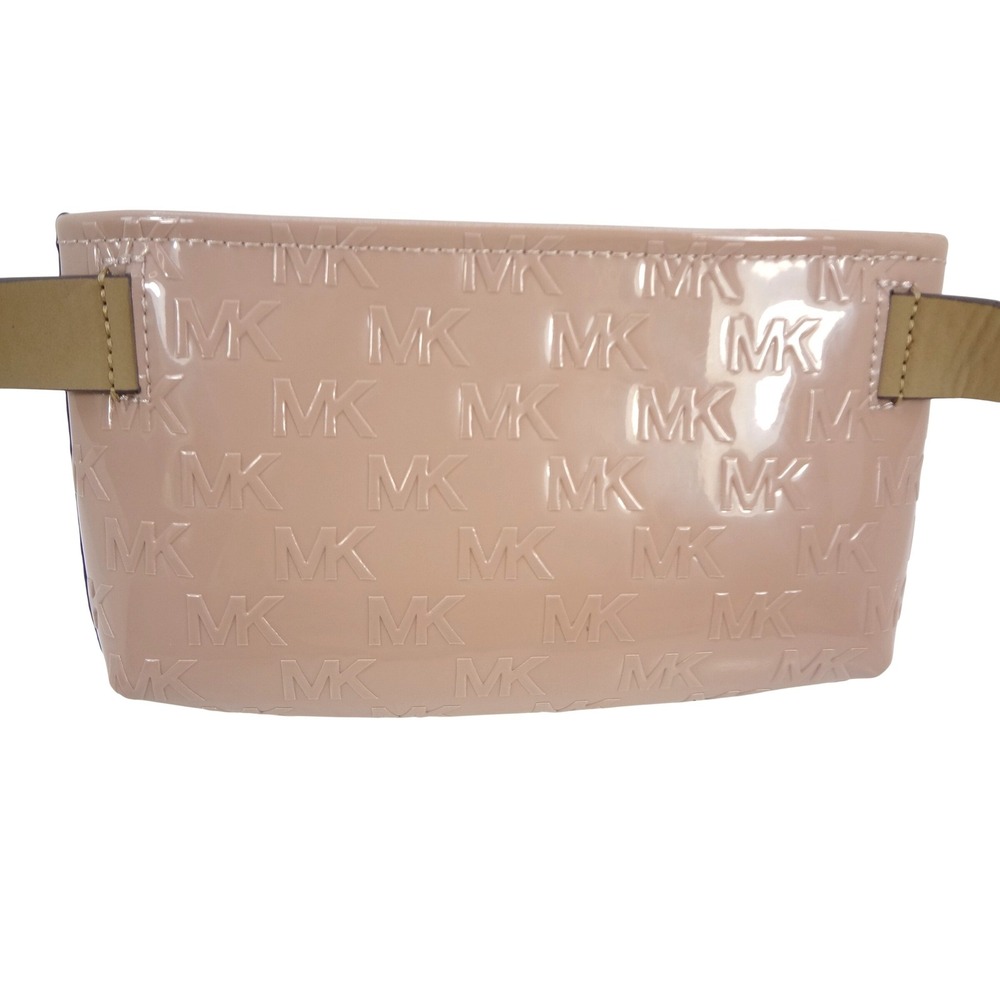 Michael Kors Pink Patent Leather Embossed Logo Belt Bag‎ Fanny Pack Sm/Med